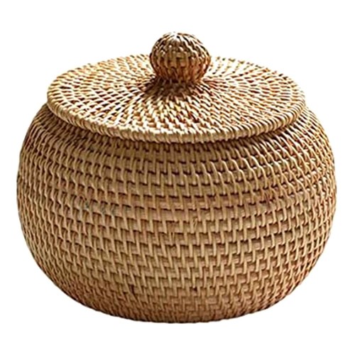 Scatola rotonda nel rattan - scatola,