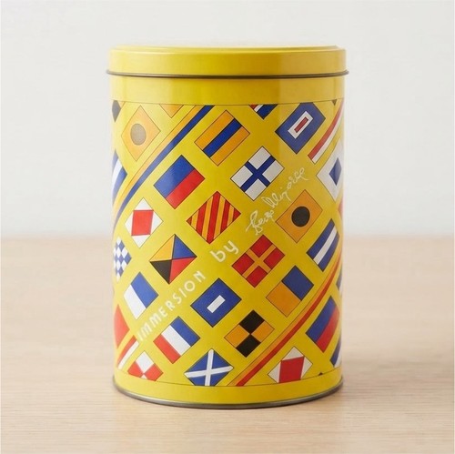 Scatola latta gialla - latta,